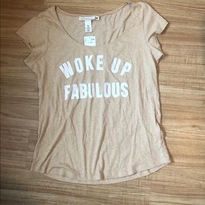 H&M Beige graphic T-shirt